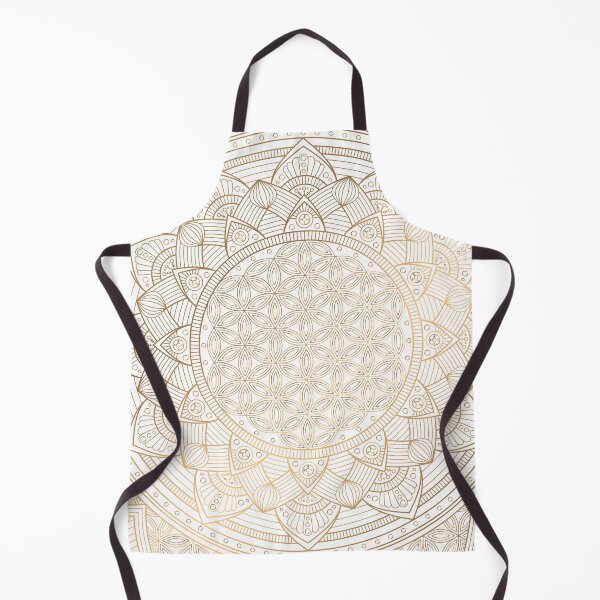 Item preview, The Flower of Life Gold Mandala Pattern With White Shimmer designed and sold by Vic Torys ☆.