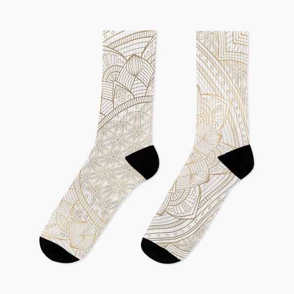 Item preview, The Flower of Life Gold Mandala Pattern With White Shimmer designed and sold by Vic Torys ☆.