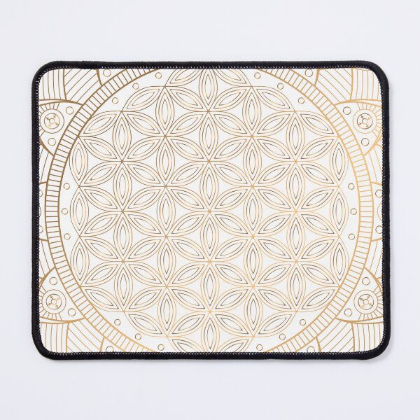 Item preview, The Flower of Life Mandala Gold Pattern With Gold Shimmer designed and sold by Vic Torys ☆.