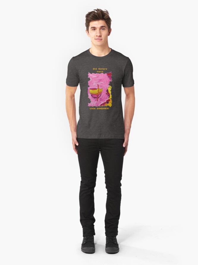 Alternate view of SAILING DINGHY CUTE NAUTICAL OLD SAILORS Slim Fit T-Shirt