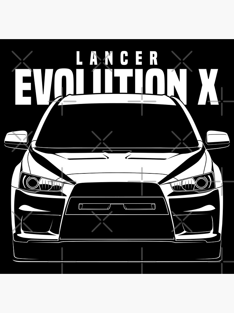国内未入荷 FLYERRER - X-Silhouette Distressed Graphic Lancer Evolution X Silhouette