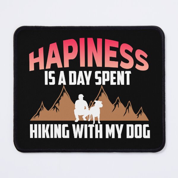 Item preview, Happiness Is A Day Spent Hiking With My Dog Essential T-Shirt, classic T-shirt designed and sold by CHMomoShop.