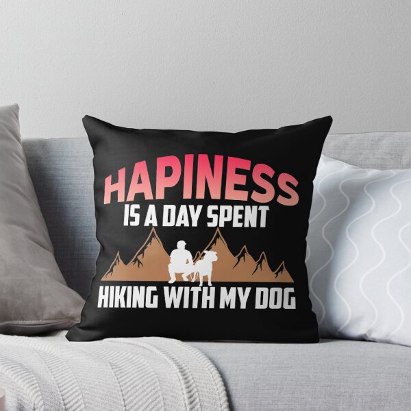 Item preview, Happiness Is A Day Spent Hiking With My Dog Essential T-Shirt, classic T-shirt designed and sold by CHMomoShop.