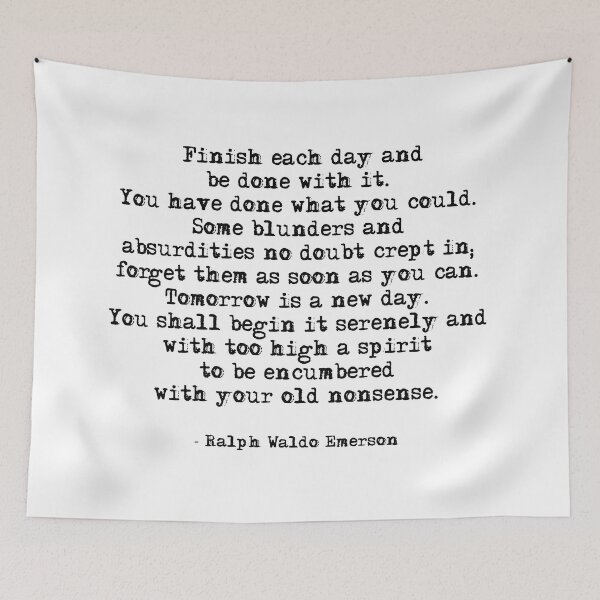 Item preview, Finish Each Day, Ralph Waldo Emerson, Motivational Quote  designed and sold by Run.Breathe.Create.