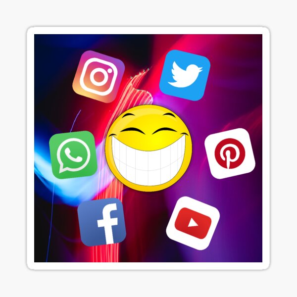 Social Media Logo Sticker for iOS & Android