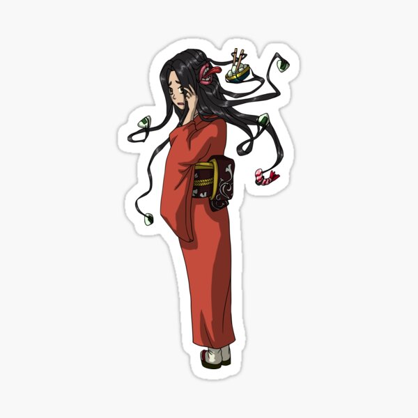 Yokai Woman Futakuchi-onna MONSTER GIRLS Series I Sticker