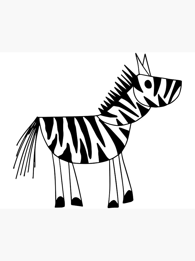 Thumbnail 2 of 2, Postcard, Cute Zebra designed and sold by Helen Houghton.