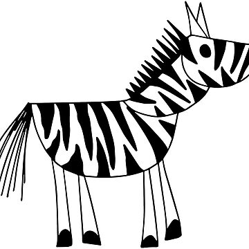 Artwork thumbnail, Cute Zebra by Helen-Houghton
