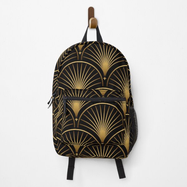 Item preview, Art Deco Gold Black Geometric Pattern With Gold Shimmer designed and sold by Vic Torys ☆.