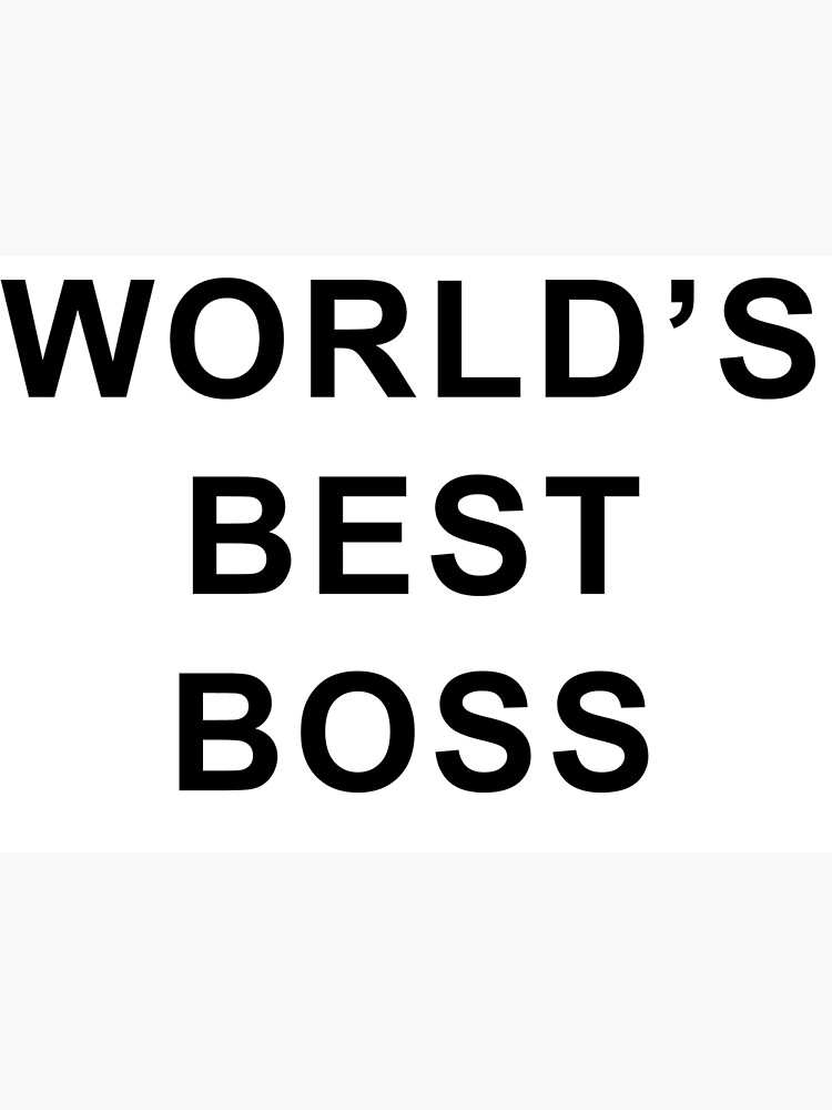 "World's Best Boss The Office Dunder Mifflin" Photographic Print for