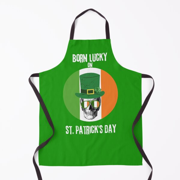 Item preview, Born Lucky On St Patricks Day Skull Irish Flag designed and sold by WanderTravels.