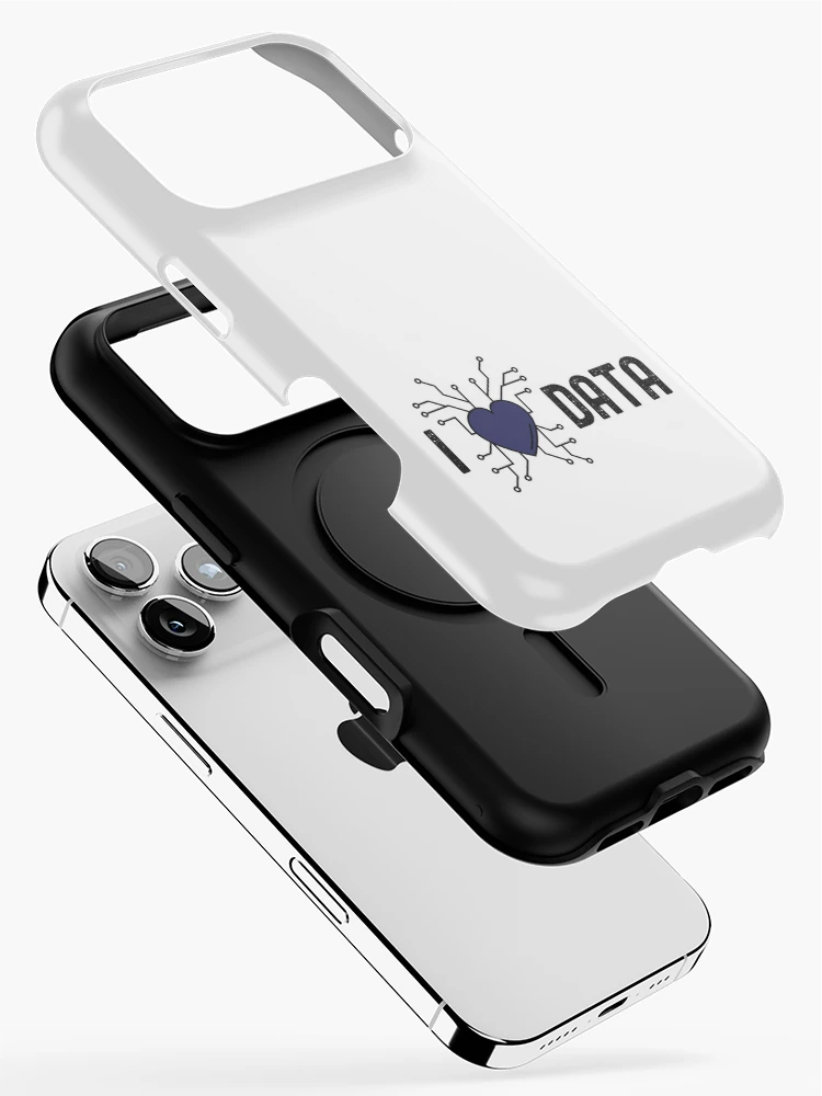Thumbnail 2 of 4, iPhone Case, Data science python programming; I love data designed and sold by Hitokami.