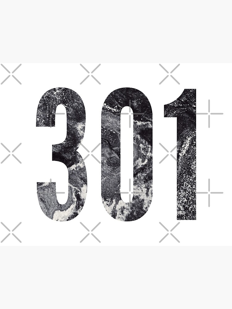 301 area code zip code location grey rocks | Art Board Print