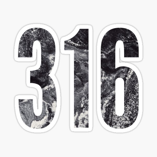  316 Area Code Zip Code Location Grey Rocks Sticker For Sale By WA KA 