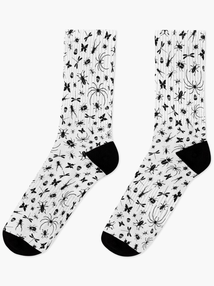 Thumbnail 1 of 5, Socks, Skulls and Insects Pattern designed and sold by FouShop.