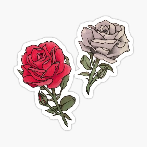  HHLCWA 4 Rolls Vintage Aesthetic Rose PET Stickers