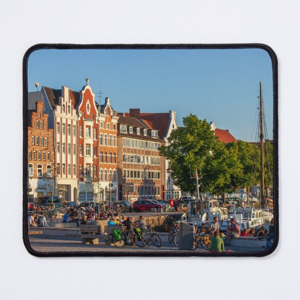 Item preview, Historic houses on the Untertrave in the evening light, Luebeck, Schleswig-Holstein, Germany, Europe designed and sold by Torsten Krüger.