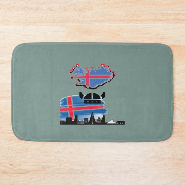 Item preview, Isolated Map of Iceland with Its Flag designed and sold by FunZoo.