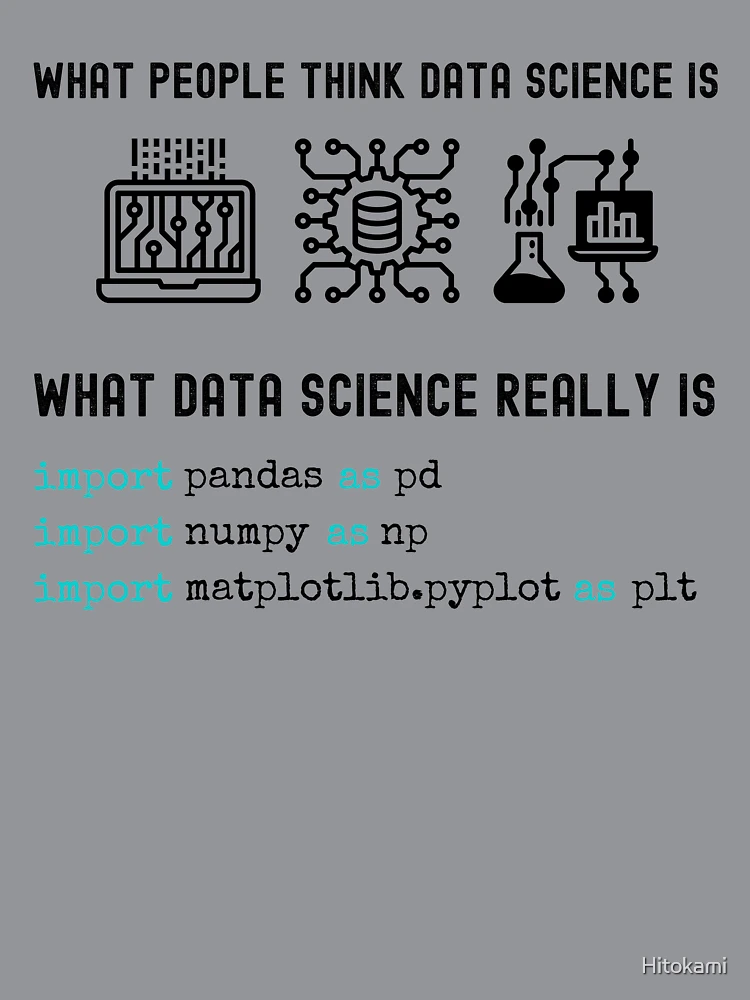 Thumbnail 7 of 7, Oversized T-Shirt, Data science; Python programming; numpy, pandas, matplotlib designed and sold by Hitokami.