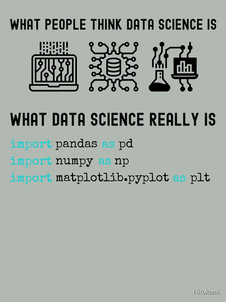 Thumbnail 4 of 4, Boxy T-Shirt, Data science; Python programming; numpy, pandas, matplotlib designed and sold by Hitokami.