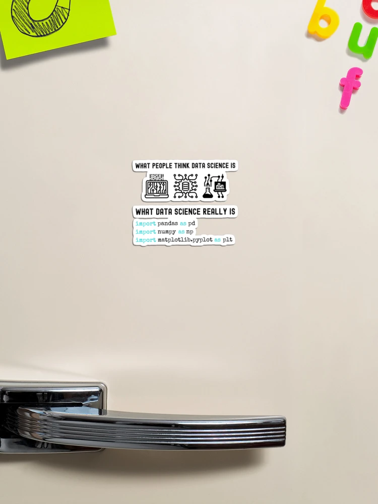 Thumbnail 1 of 3, Magnet, Data science; Python programming; numpy, pandas, matplotlib designed and sold by Hitokami.
