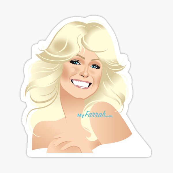 Farrah White Head & Shoulders Sticker