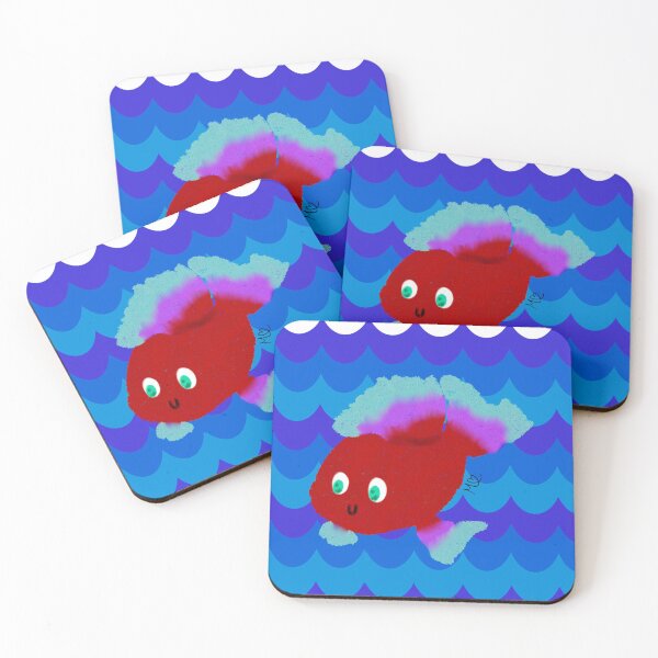 Item preview, kawaii red fish designed and sold by macuarelas20.