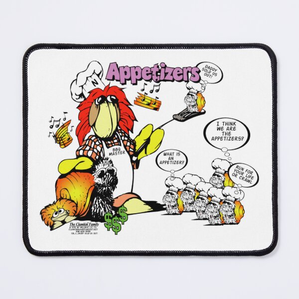 Item preview, BBQ Appetizers-Daddy Es-car-go Sold Us Out Clamkin Cartoon designed and sold by Bruce Ingrassia.