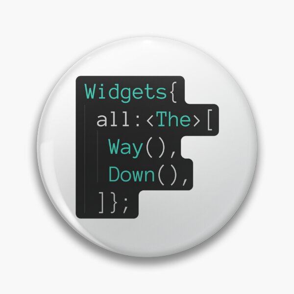 Item preview, Flutter Widgets all the way down   designed and sold by TheMaeBLifes.