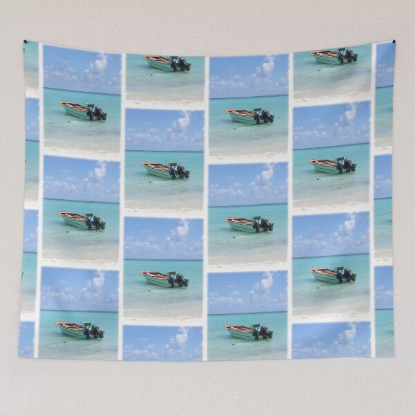 Item preview, Guadeloupe, boat at the casting designed and sold by VataYellowSeed.