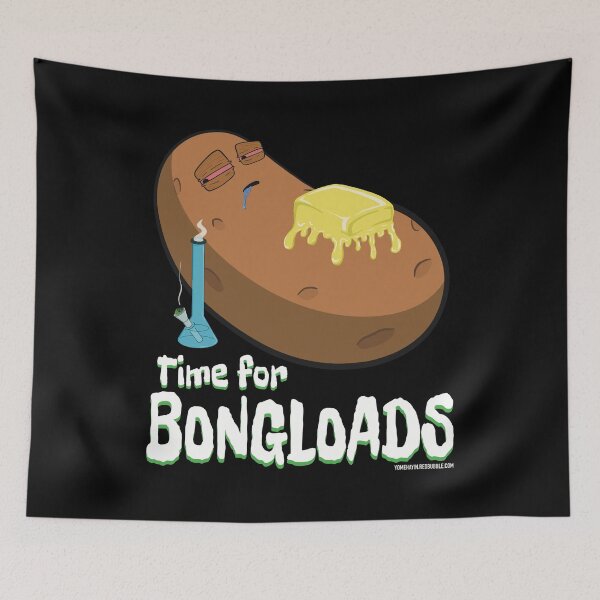 Item preview, Stoned baked potato cartoon-Time for bong loads designed and sold by YomeHayin.