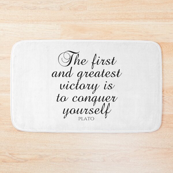 Item preview, Plato Quote - The First And Greatest Victory Is To Conquer Yourself - Discipline - Black designed and sold by PhiloJourney.