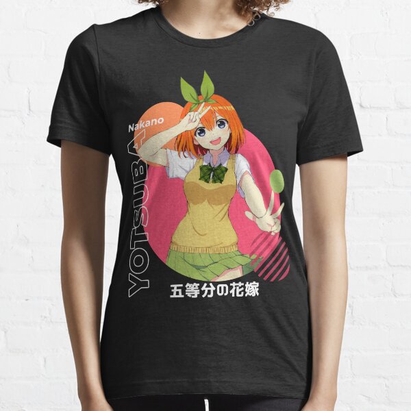 5-toubun no Hanayome Miku Nakano Full Color T-Shirt Black Tee BT0093