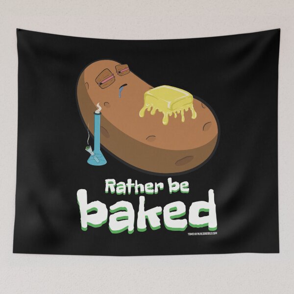 Item preview, Stoned baked potato cartoon-Rather be baked designed and sold by YomeHayin.