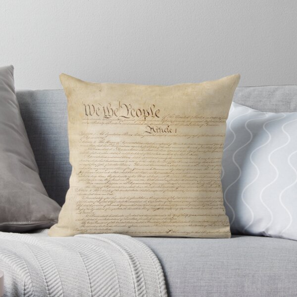 The Constitution of the United States of America Throw Pillow