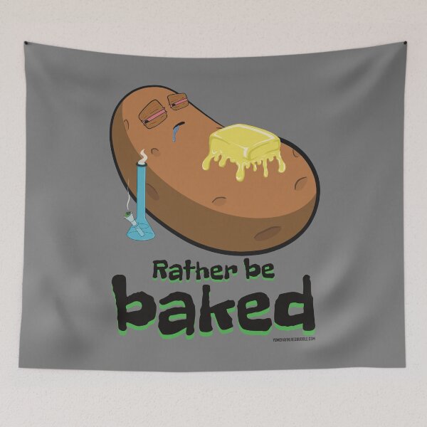 Item preview, Stoned baked potato cartoon-Rather be baked designed and sold by YomeHayin.
