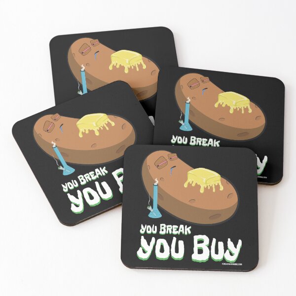 Item preview, Stoned baked potato cartoon-You break you buy  designed and sold by YomeHayin.