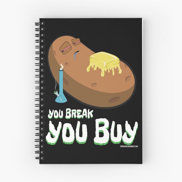 Item preview, Stoned baked potato cartoon-You break you buy  designed and sold by YomeHayin.