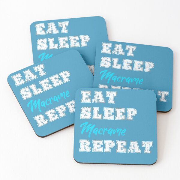 Item preview, Funny Macrame Gift Eat Sleep Repeat Crafter String Lover designed and sold by carlhunt99.