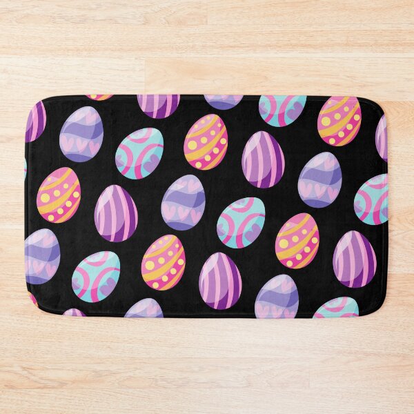 Item preview, Purple Easter Egg Print on Black designed and sold by PinHookPrincess.