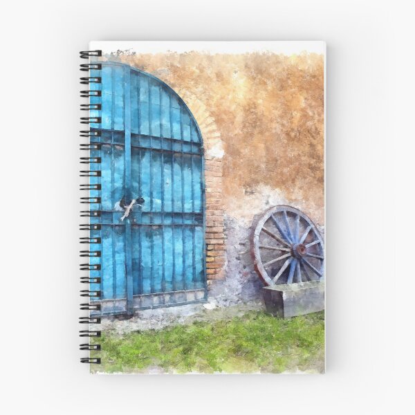 Item preview, Blue door and wagon wheels designed and sold by Giuseppe Cocco.