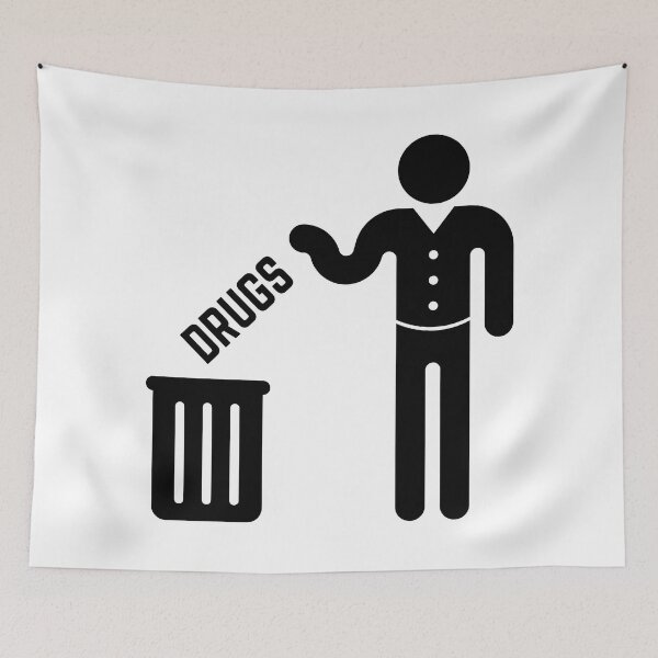 Item preview, Drugs To The Dustbin! (Black) designed and sold by MrFaulbaum.