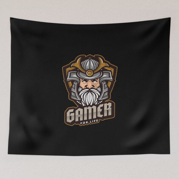 Item preview, Gamer for Life with Samurai Face designed and sold by PRIVARSHU.