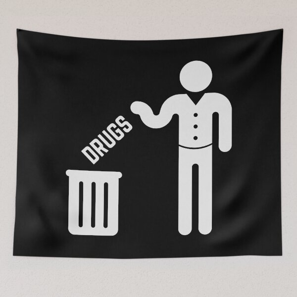 Item preview, Drugs To The Dustbin! (White) designed and sold by MrFaulbaum.