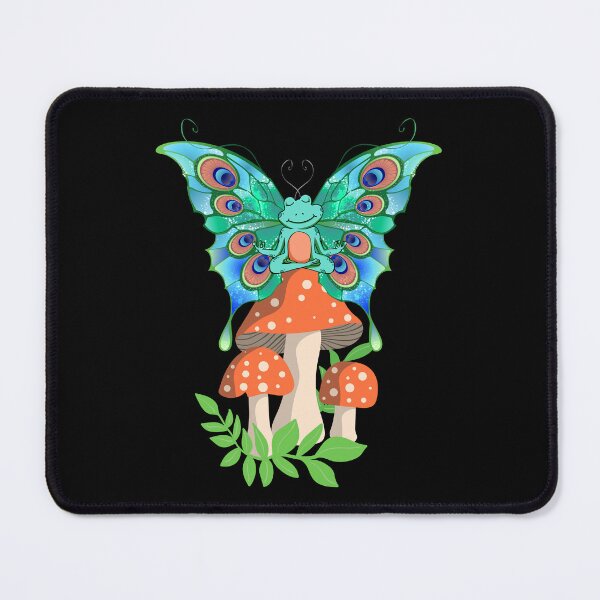 Item preview, Meditating Frog, Cute Cottage Core Aesthetic Frog Mushroom designed and sold by Myth-Creatures.