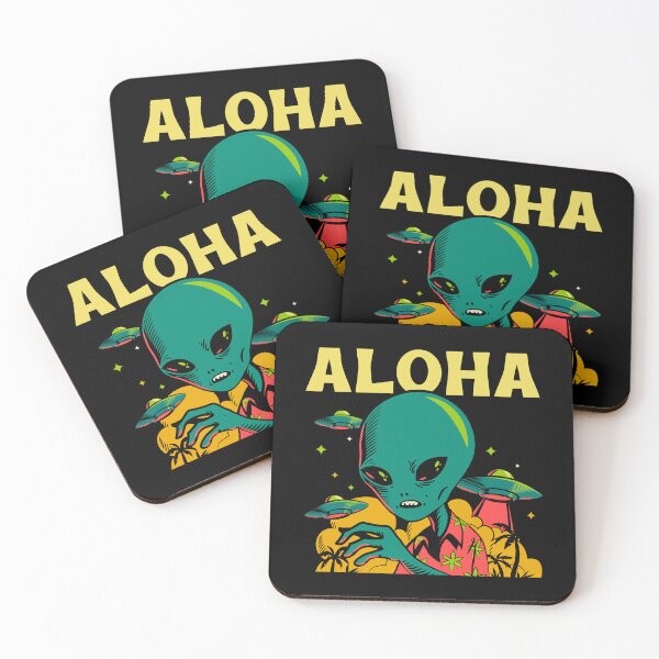 Item preview, Alien Aloha Style Surfer Tiki designed and sold by Twix ⭐⭐⭐⭐⭐.