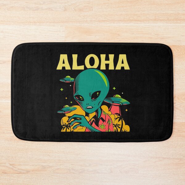Item preview, Alien Aloha Style Surfer Tiki designed and sold by Twix ⭐⭐⭐⭐⭐.