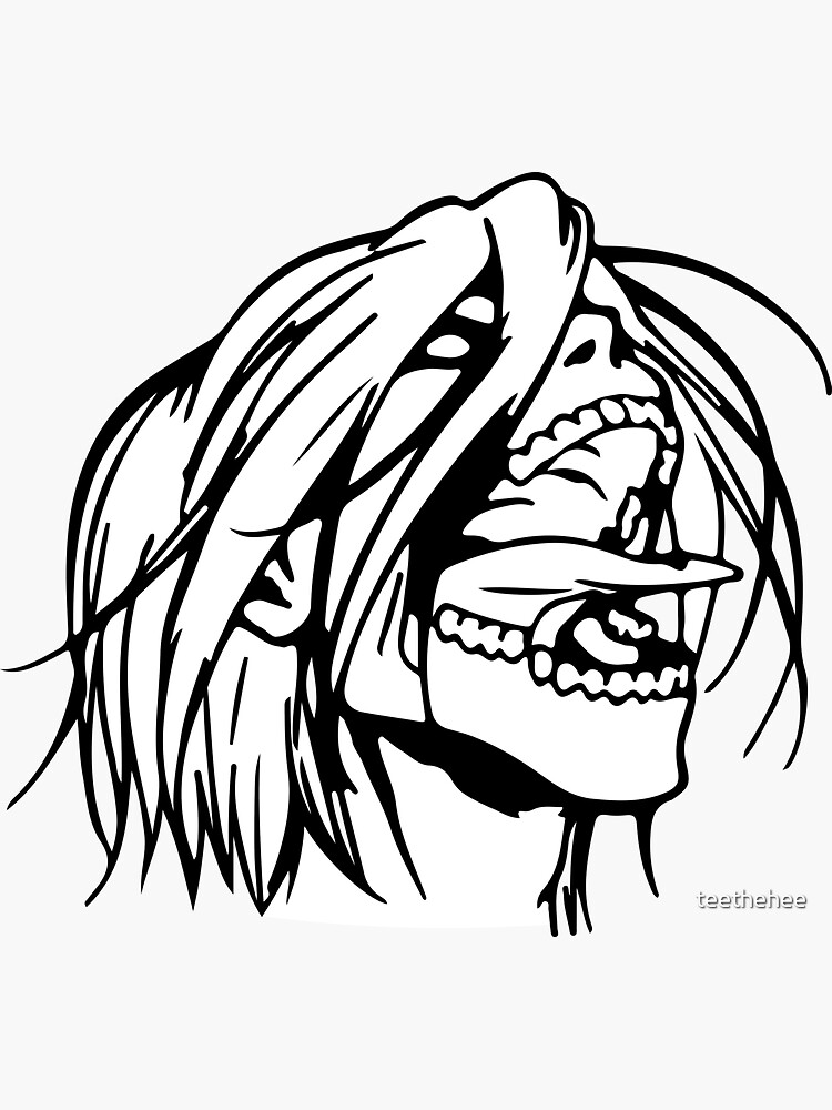 "Attack on Titan | Attack Titan" Sticker by teethehee | Redbubble
