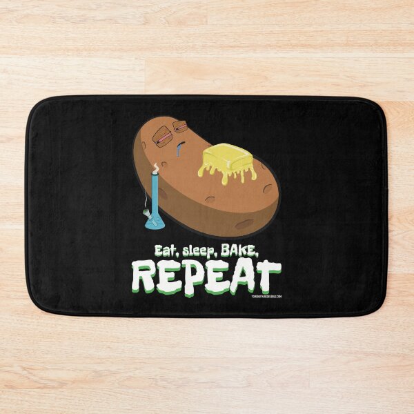 Item preview, Stoned baked potato cartoon-eat sleep bake repeat  designed and sold by YomeHayin.