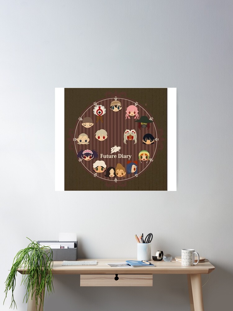 Mirai Nikki characters Poster by ArtAndDesignA